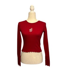 Hollister Cropped Dragon Long Sleeve Tee